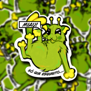 Adesivo - Miau! Só que esquisito....
